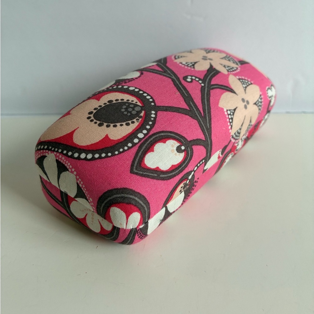 Vera Bradley Blush Pink Hard Eyeglass Sunglass Clamshell Case Retired EUC